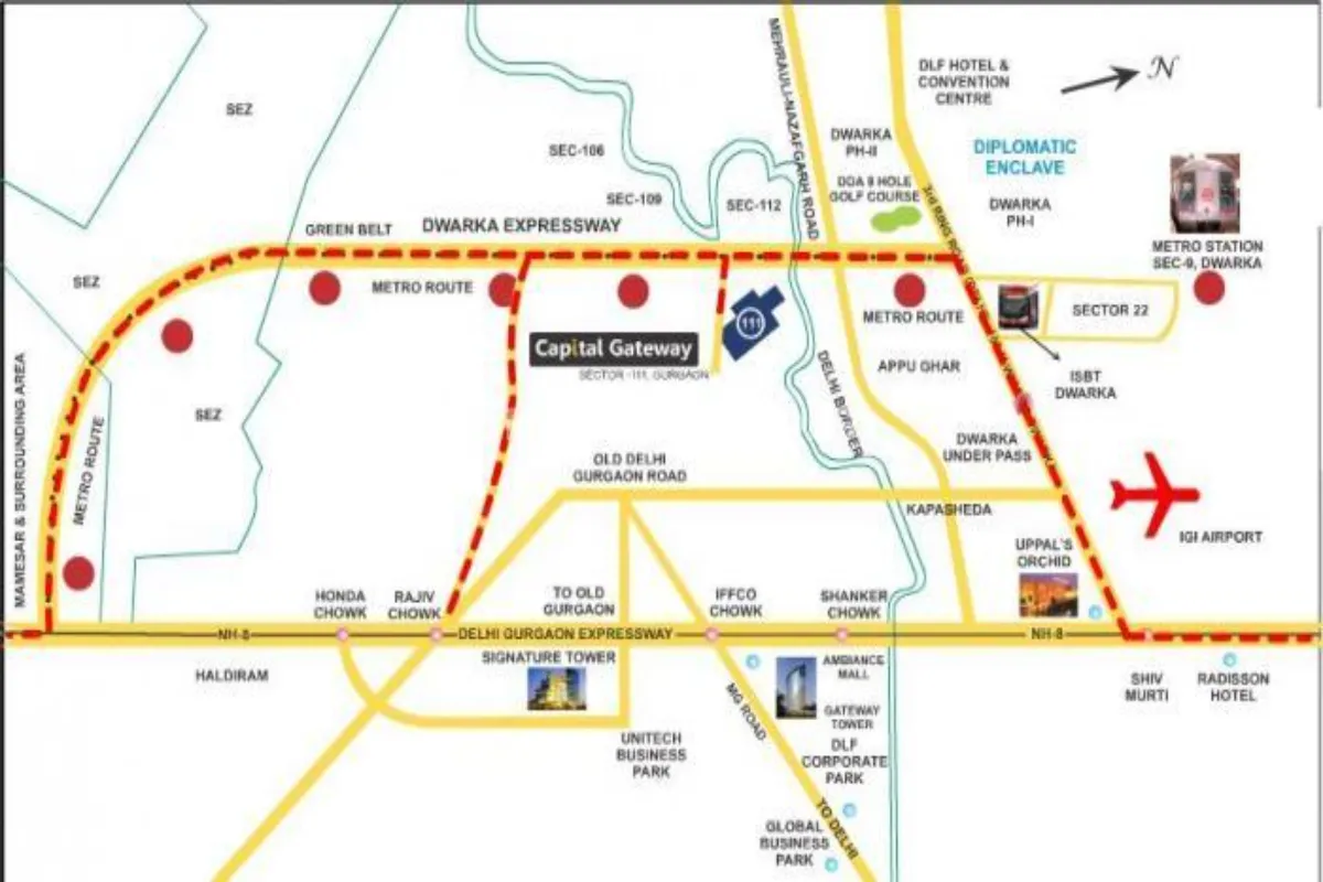 Tashee Capital Gateway Sector 111 location map