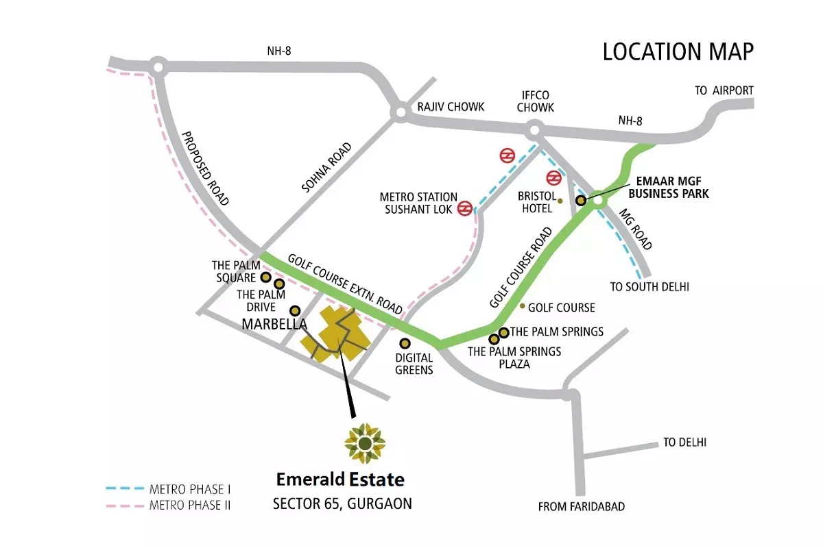 emaar emerald estate location map