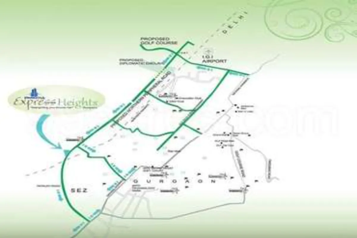 pareena express heights sector 99 location map