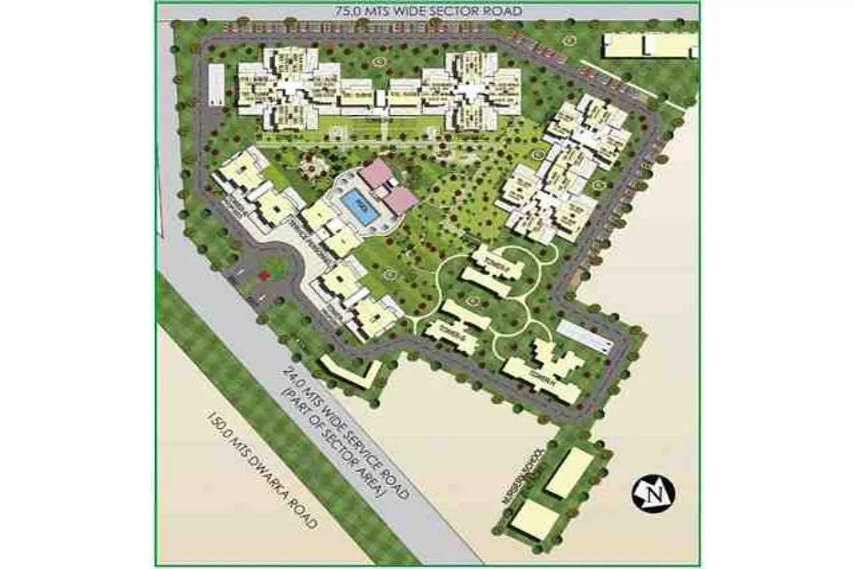 pareena express heights 99 gurgaon siteplan