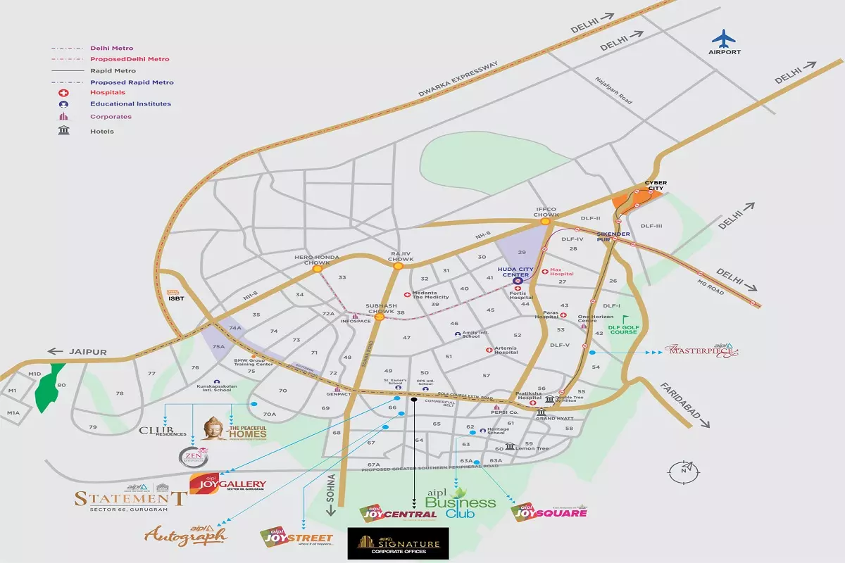 aipl joy signature location map